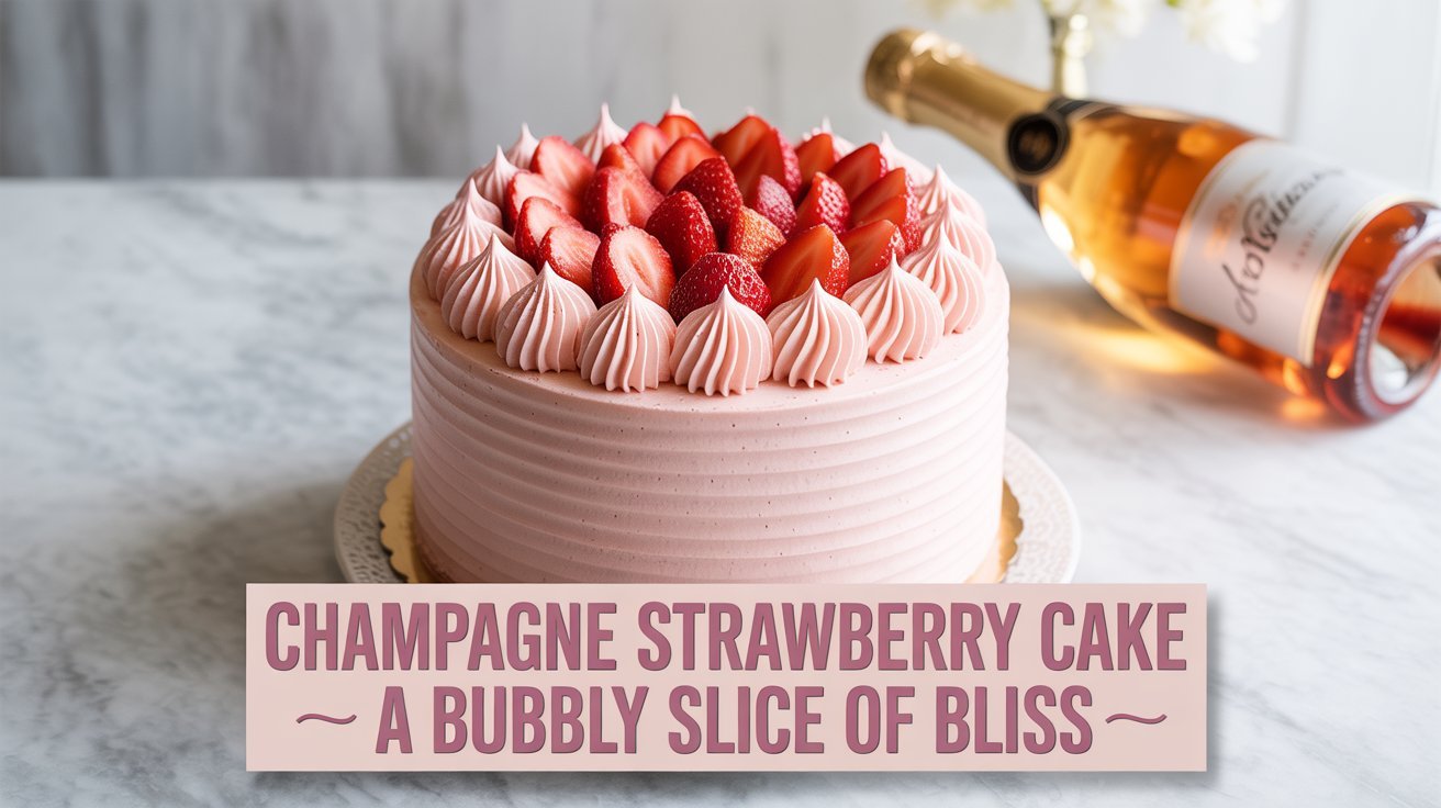 Champagne Strawberry Cake Recipe