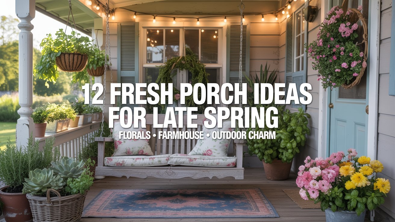 12 Fresh Porch Ideas for Late Spring: Embrace Florals and Farmhouse Charm