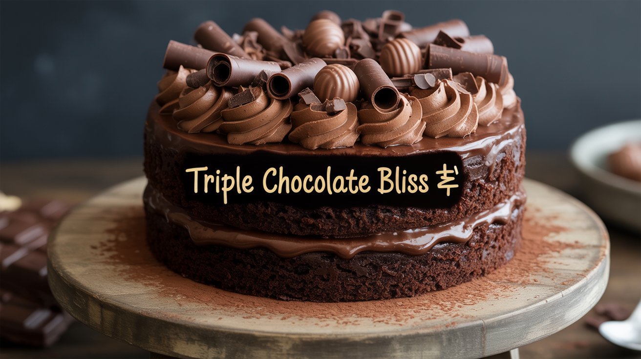 Ultimate Triple Chocolate Cake Recipe
