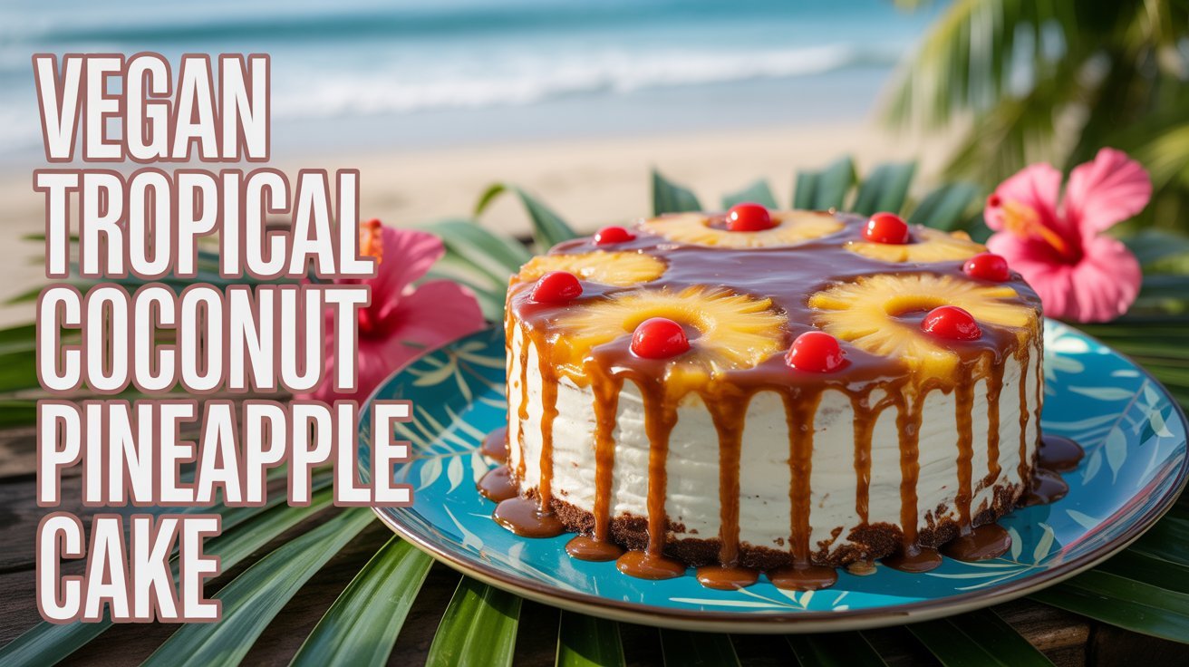 Vegan Tropical Coconut Pineapple Cake