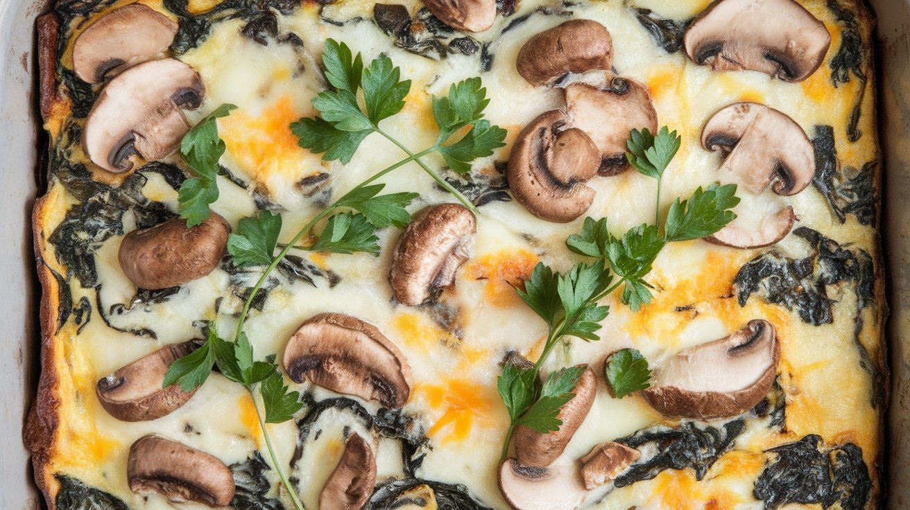 Spinach and Mushroom Breakfast Strata Recipe