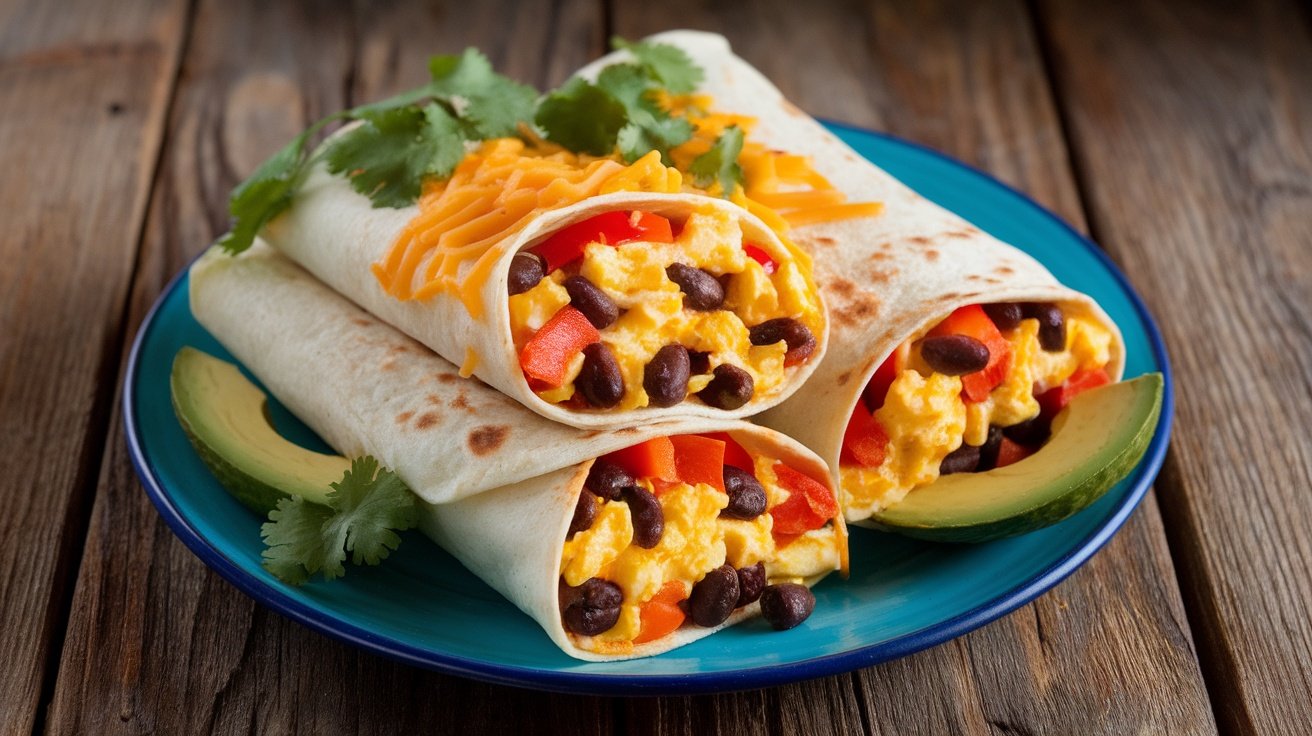 Southwest Black Bean Breakfast Wraps