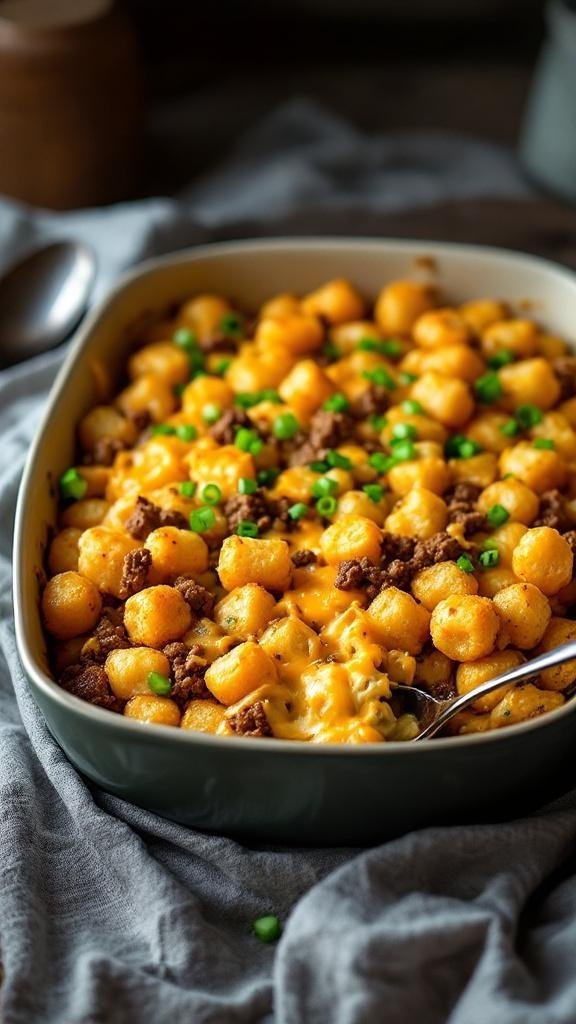Cheesy Tater Tot Sausage Bake
