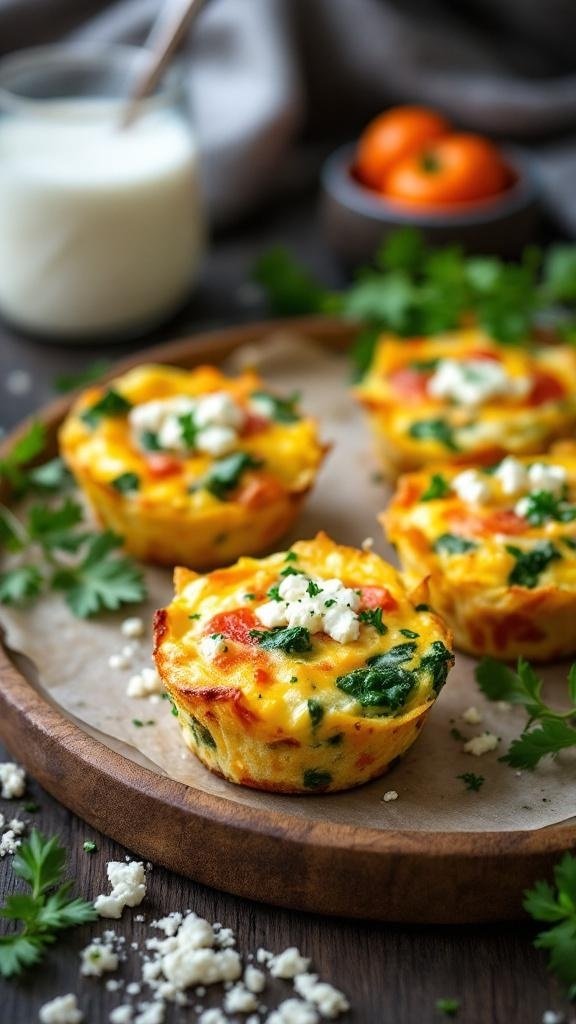 Veggie-Packed Egg White Muffins with Feta Recipe