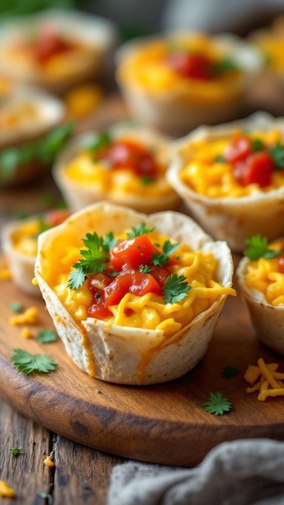 Mini Breakfast Burrito Cups with Salsa