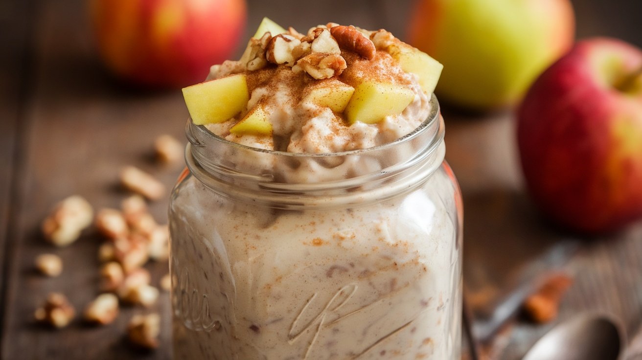 Apple Pie Overnight Oats with Cinnamon Recipe