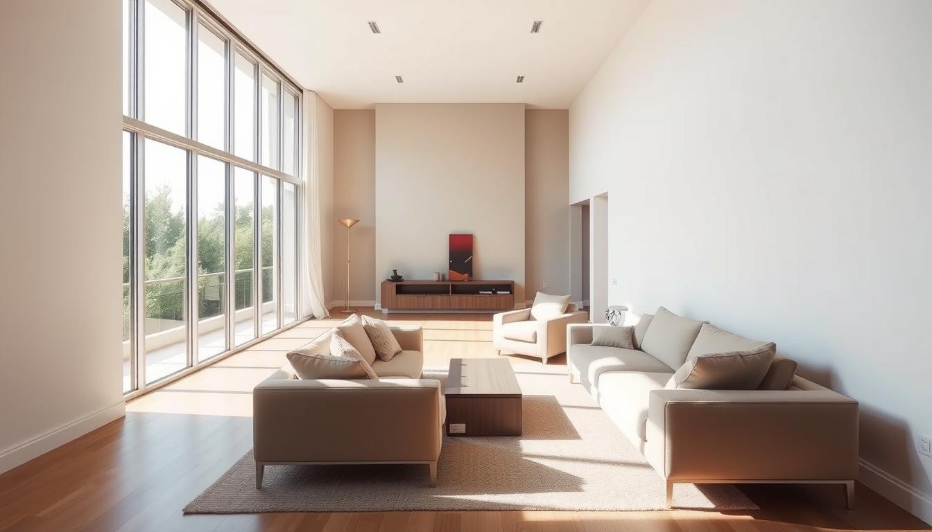 long and narrow living room layout